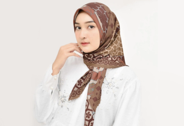 Hijab bermotif Hijab Model Motif